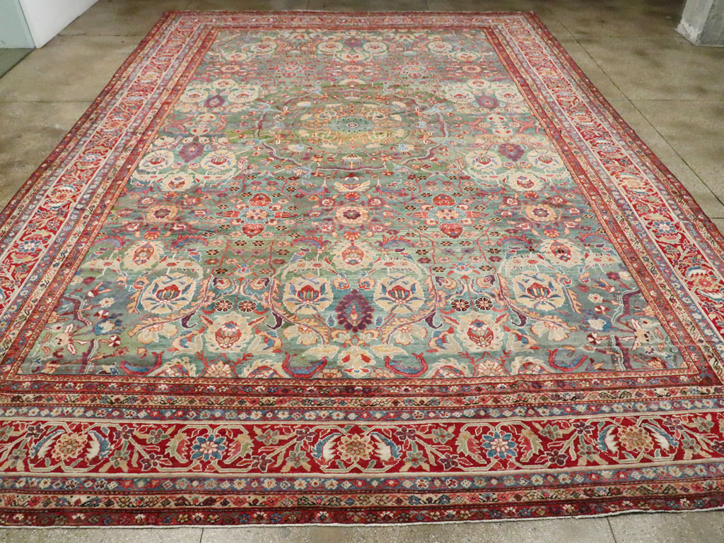 Antique Persian Mahal Oversize Carpet, No.26505 - Staging