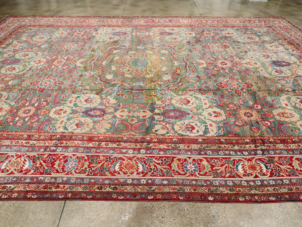 Antique Persian Mahal Oversize Carpet, No.26505 - Staging