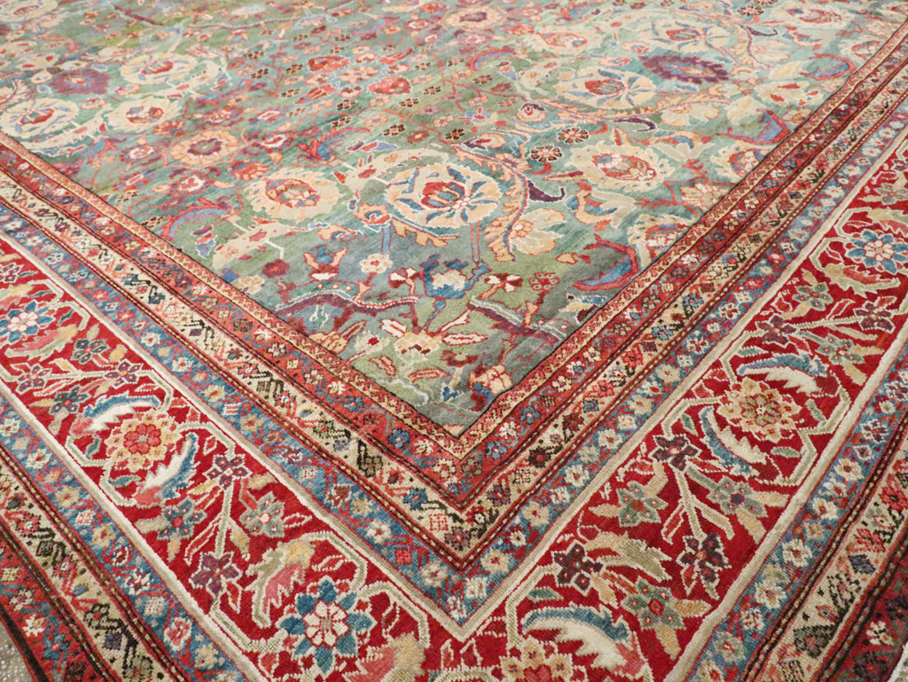 Antique Persian Mahal Oversize Carpet, No.26505 - Staging