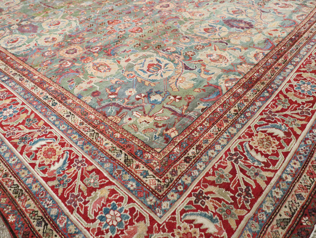 Antique Persian Mahal Oversize Carpet, No.26505 - Staging
