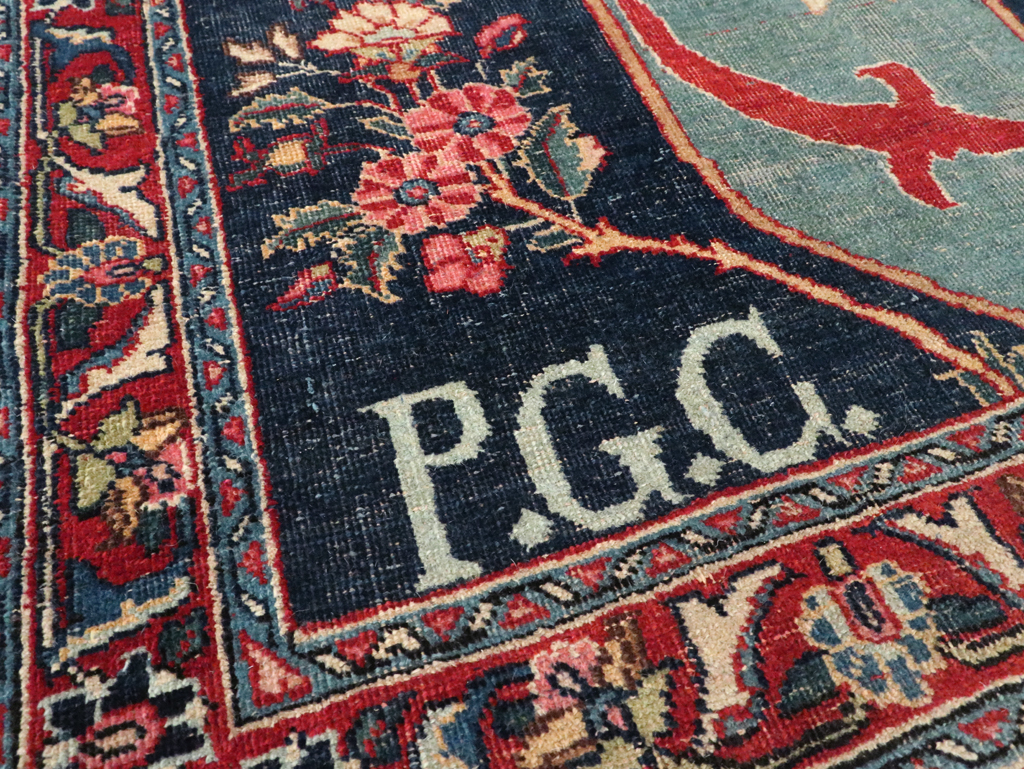 Antique Pictorial Tabriz Rug, No.26506 - Staging