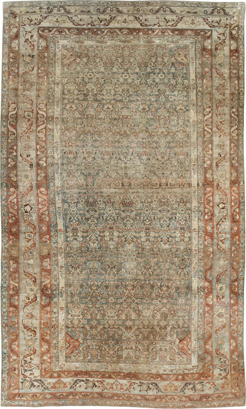 Antique Persian Bidjar Large Room Size Carpet, No.26516 - Staging