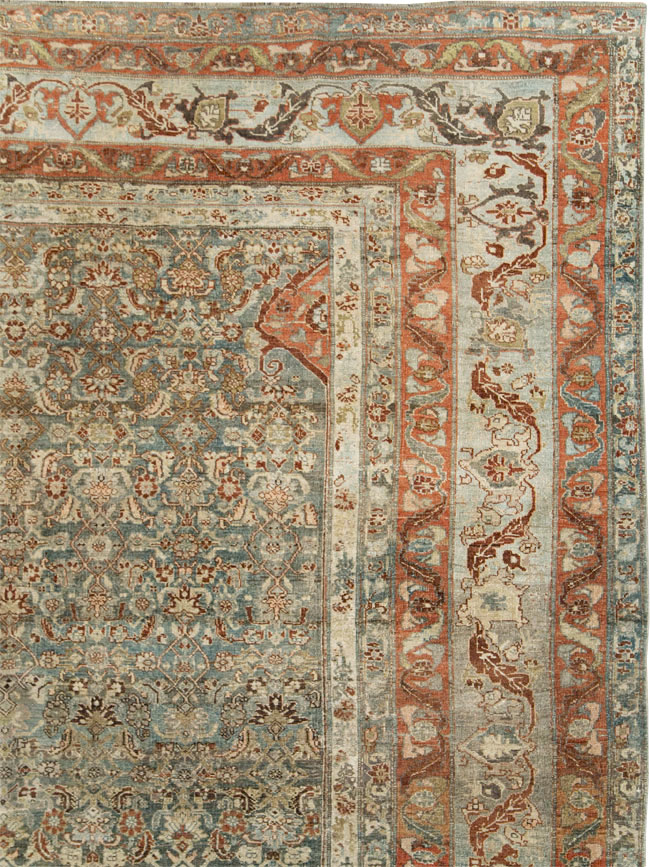 Antique Persian Bidjar Large Room Size Carpet, No.26516 - Staging