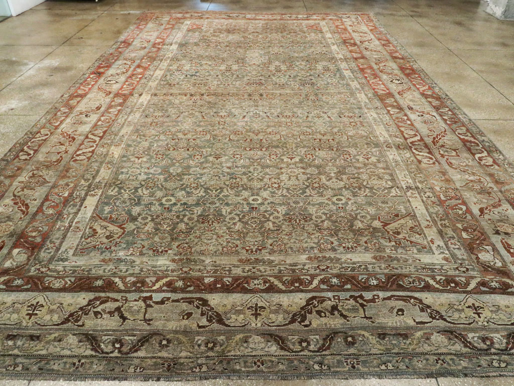 Antique Persian Bidjar Large Room Size Carpet, No.26516 - Staging