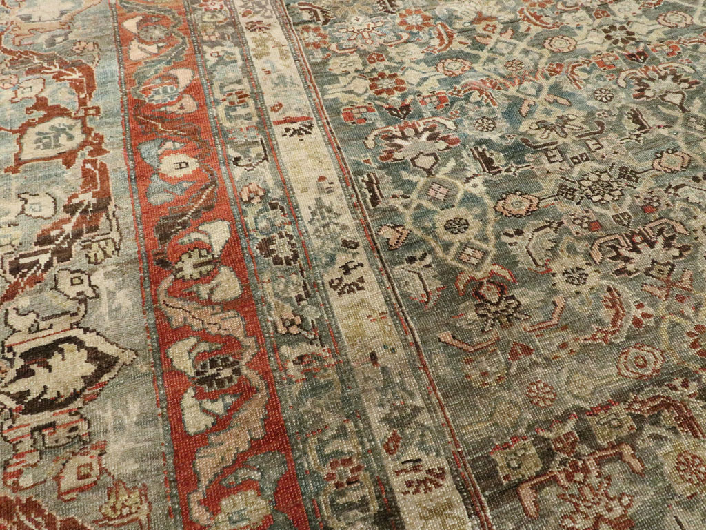 Antique Persian Bidjar Large Room Size Carpet, No.26516 - Staging