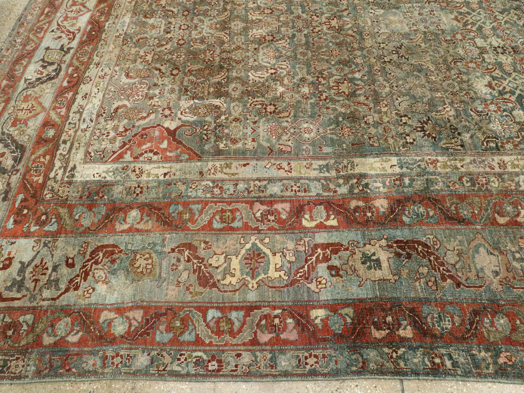 Antique Persian Bidjar Large Room Size Carpet, No.26516 - Staging