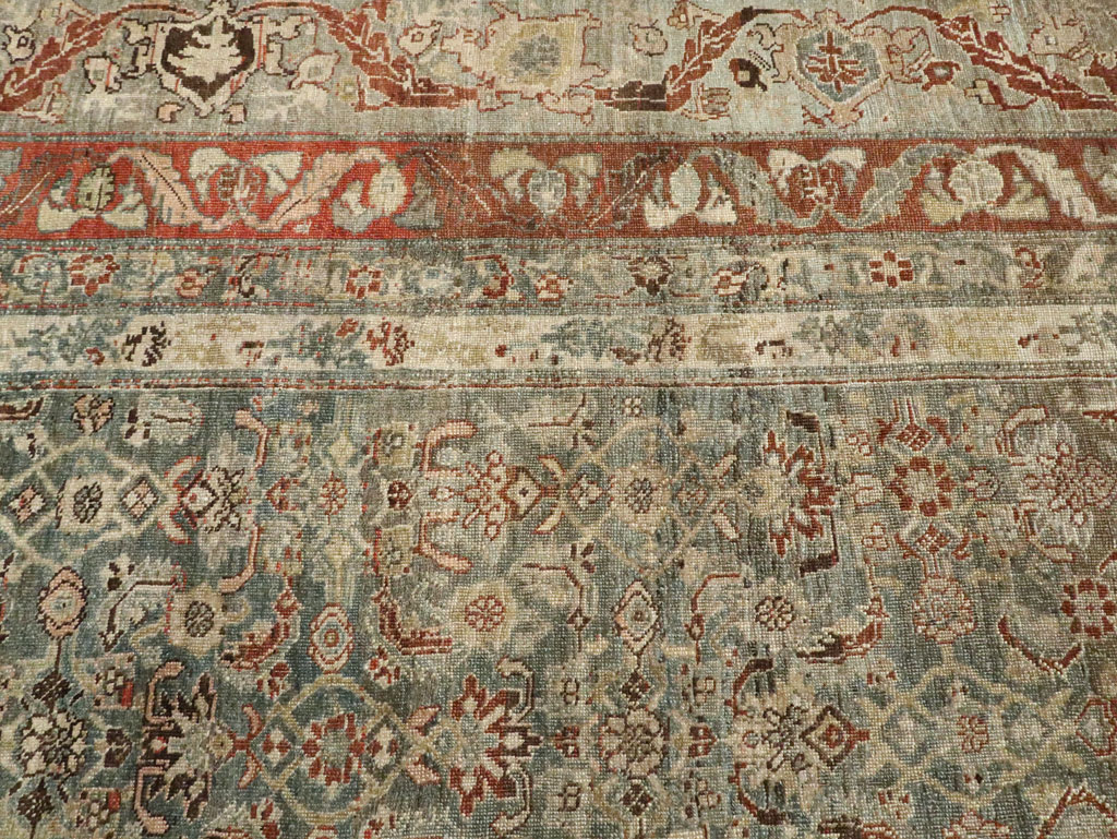 Antique Persian Bidjar Large Room Size Carpet, No.26516 - Staging