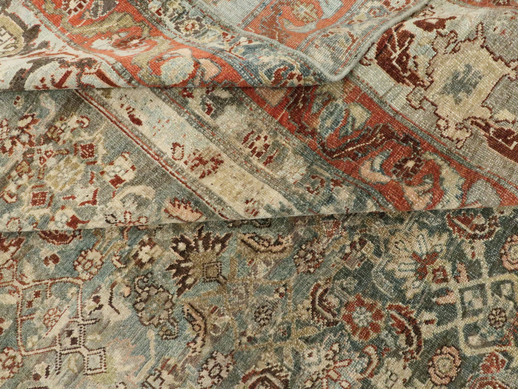 Antique Persian Bidjar Large Room Size Carpet, No.26516 - Staging