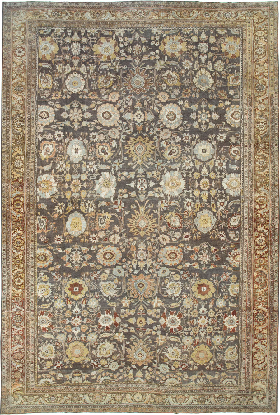 Antique Persian Mahal Large Oversize Carpet, No.26522 - Staging