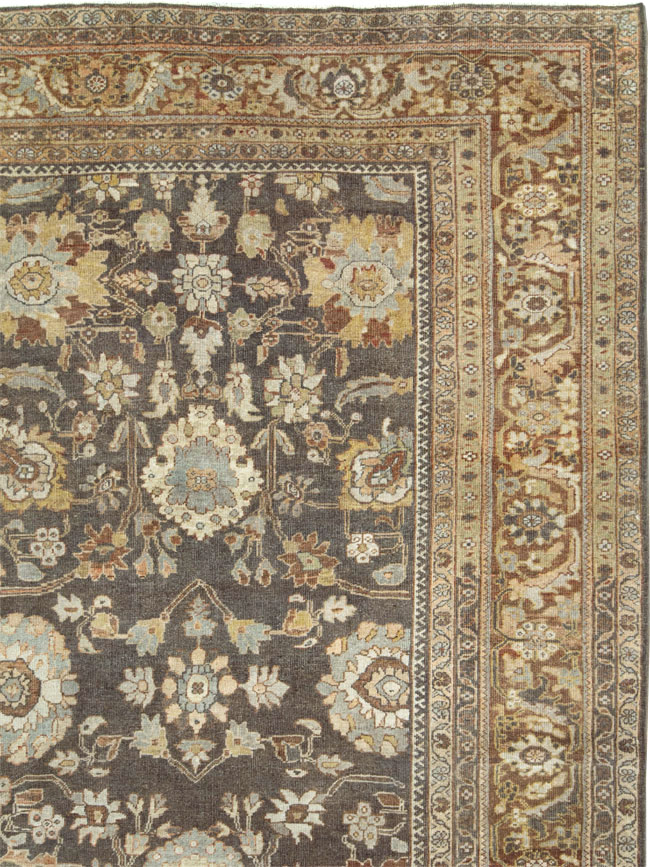 Antique Persian Mahal Large Oversize Carpet, No.26522 - Staging