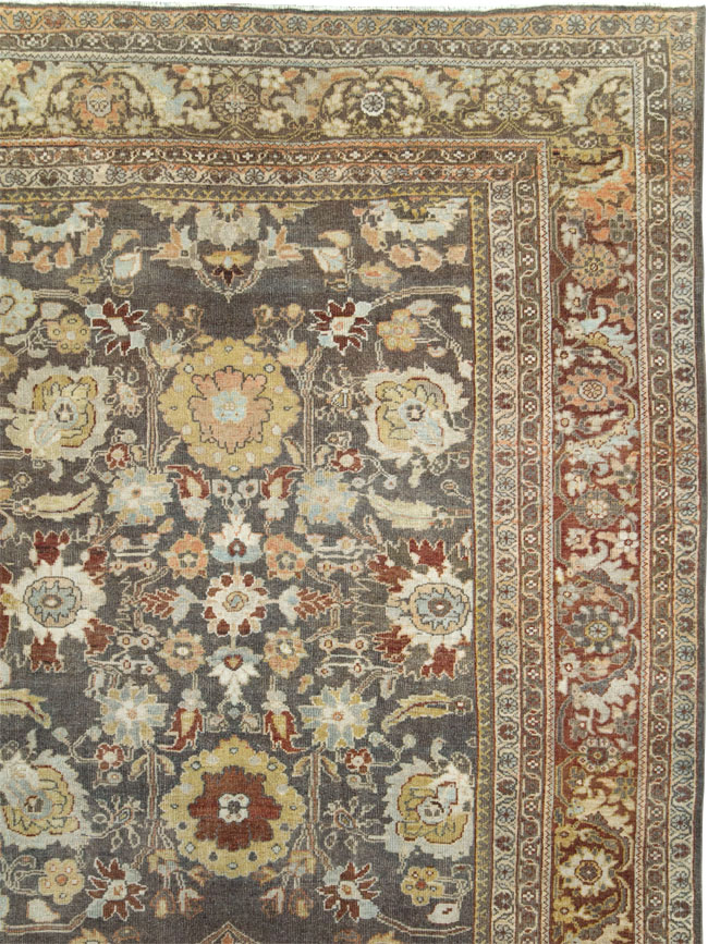Antique Persian Mahal Large Oversize Carpet, No.26522 - Staging