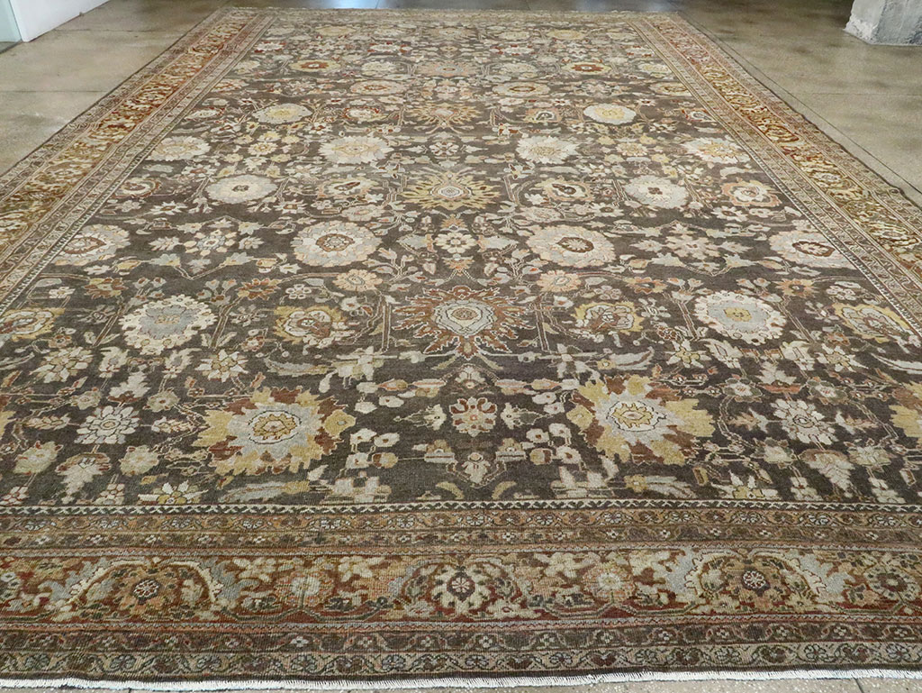 Antique Persian Mahal Large Oversize Carpet, No.26522 - Staging