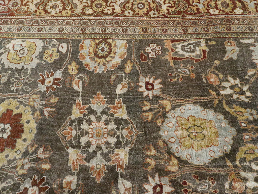 Antique Persian Mahal Large Oversize Carpet, No.26522 - Staging