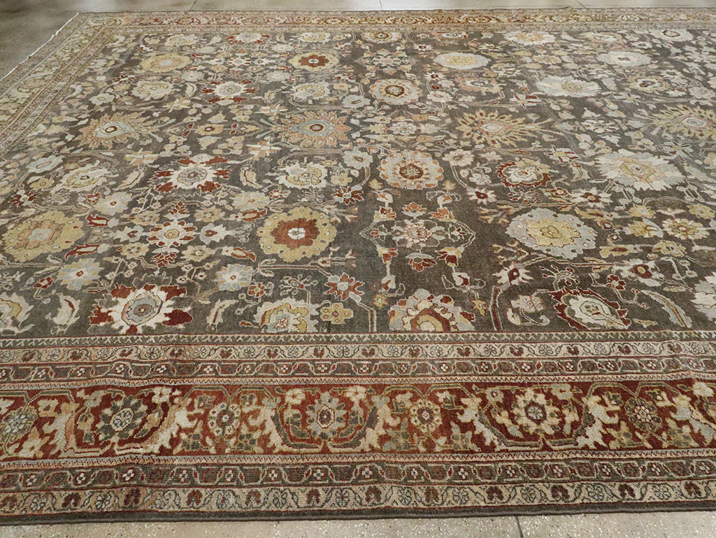 Antique Persian Mahal Large Oversize Carpet, No.26522 - Staging