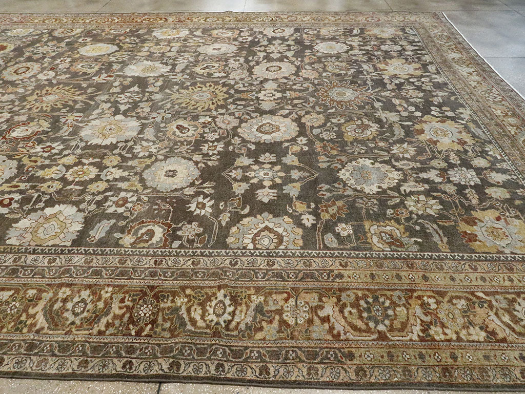 Antique Persian Mahal Large Oversize Carpet, No.26522 - Staging