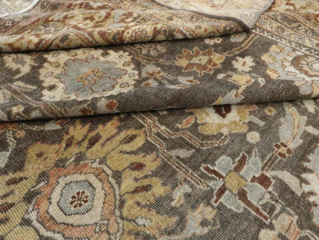 Antique Persian Mahal Large Oversize Carpet, No.26522 - Staging