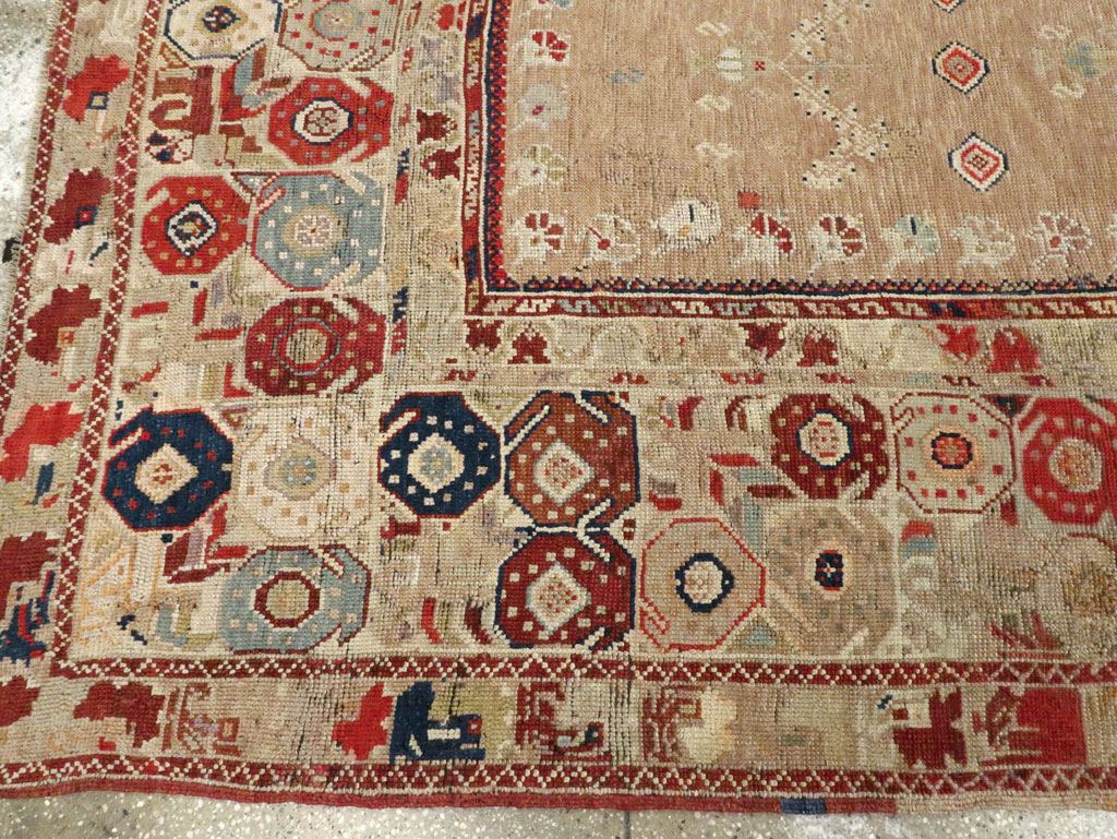 Antique Persian Kurdish Rug, No.26530 - Staging