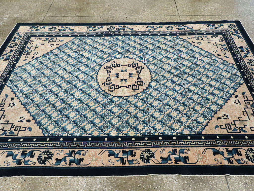 Vintage Chinese Peking Rug, No.26542 - Staging