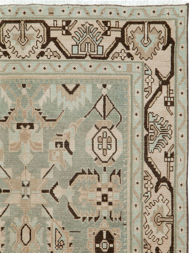 Vintage Persian Malayer Accent Rug (Pair: 1 of 2), No.26546 - Staging