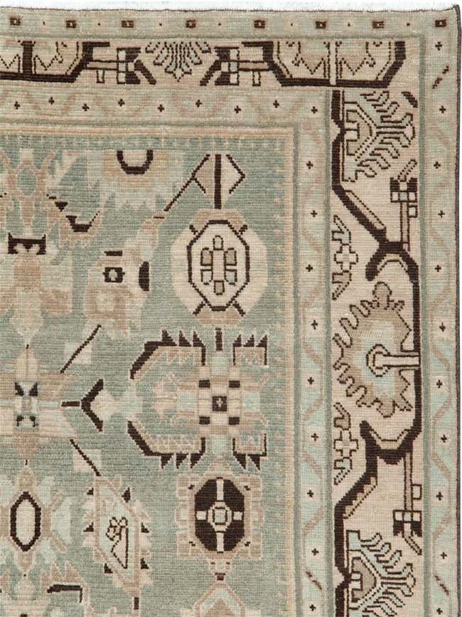 Vintage Persian Malayer Accent Rug (Pair: 1 of 2), No.26546 - Staging