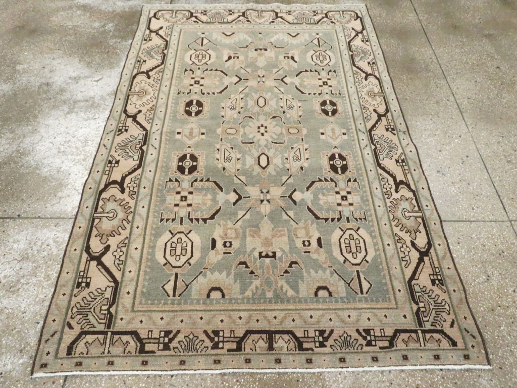 Vintage Persian Malayer Accent Rug (Pair: 1 of 2), No.26546 - Staging