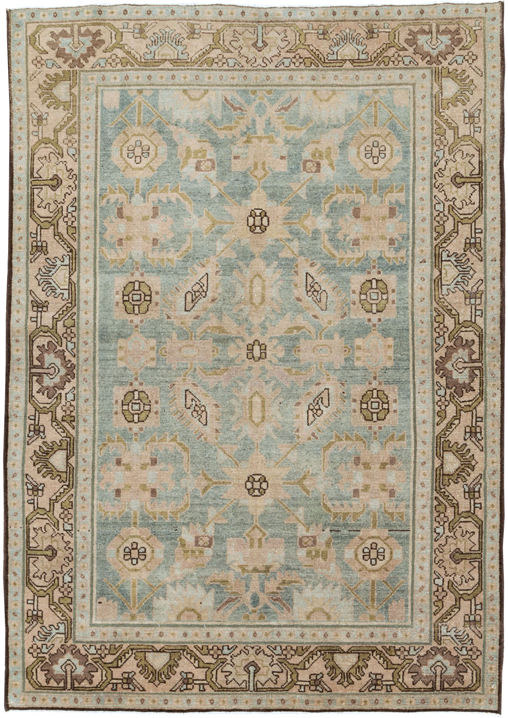 Vintage Persian Malayer Accent Rug, No.26548 - Staging