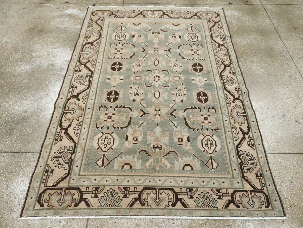 Vintage Persian Malayer Accent Rug (Pair: 2 of 2), No.26549 - Staging