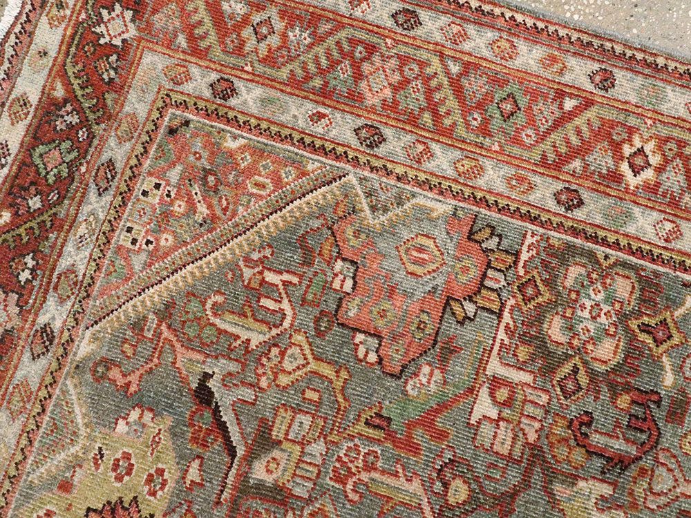 Antique Persian Mahal Rug, No.26555 - Staging