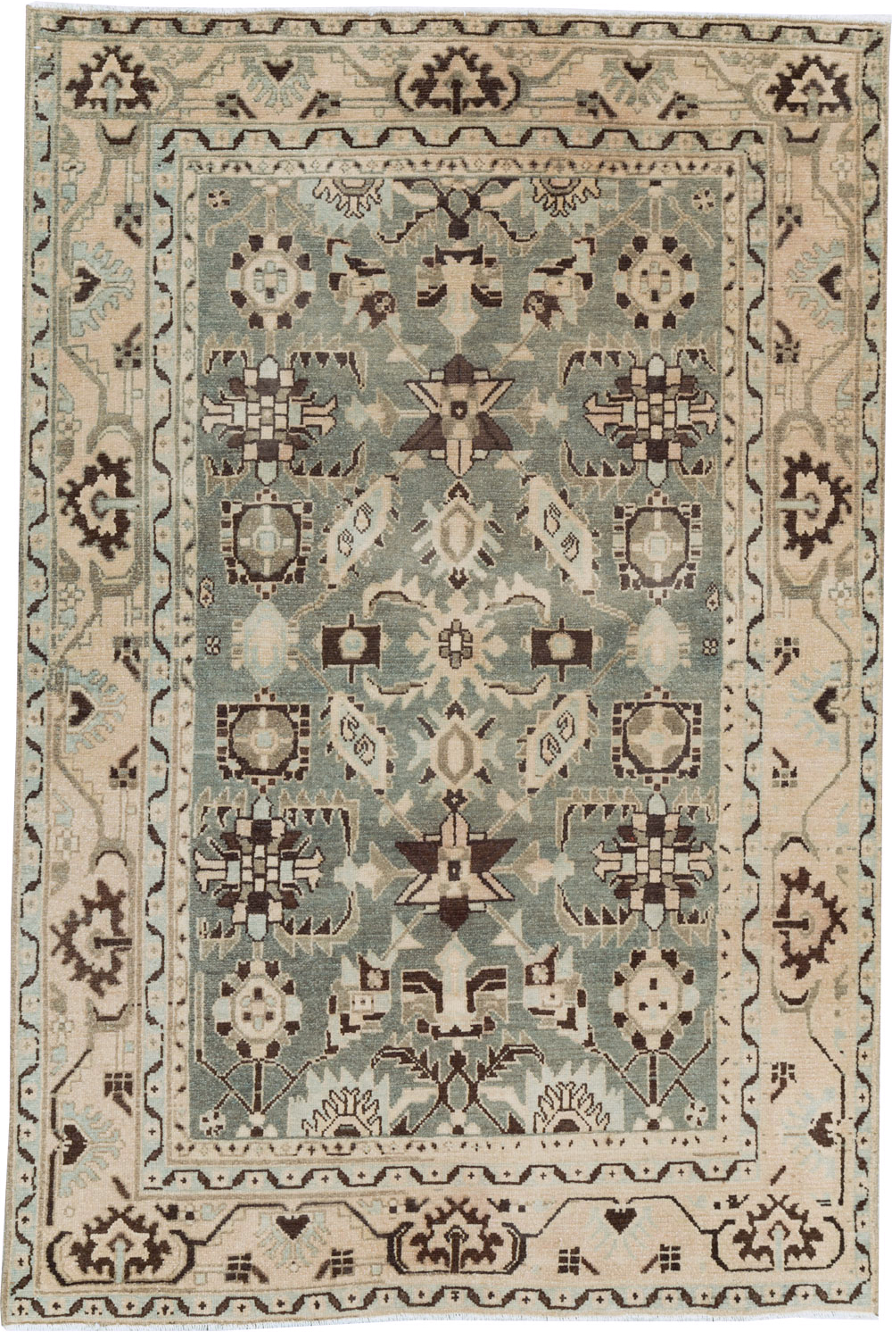 Vintage Persian Malayer Accent Rug, No.26557 - Staging