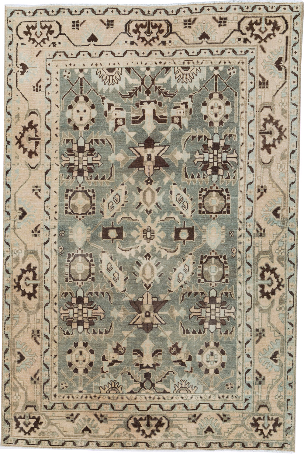 Vintage Persian Malayer Accent Rug, No.26557 - Staging