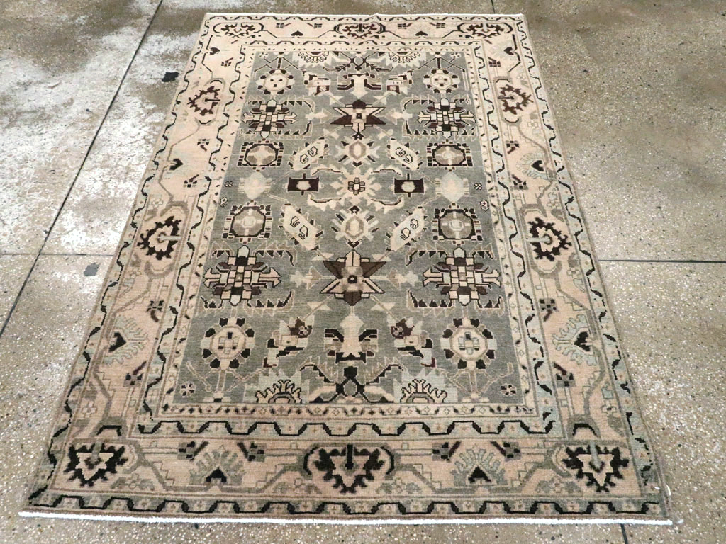 Vintage Persian Malayer Accent Rug, No.26557 - Staging