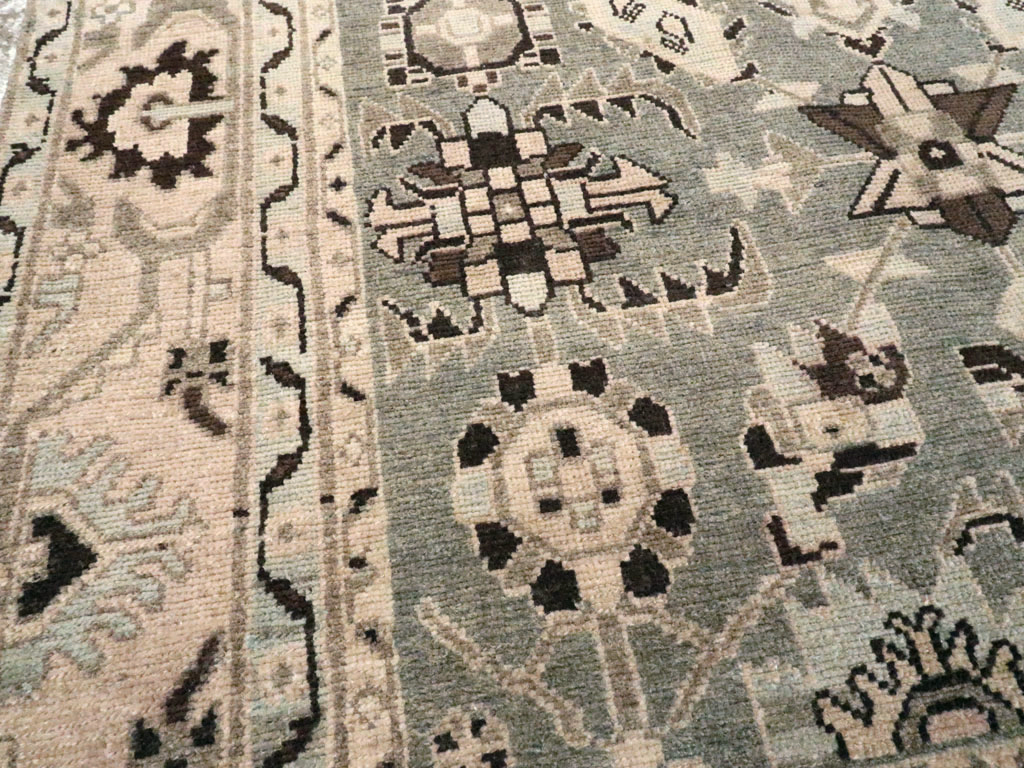 Vintage Persian Malayer Accent Rug, No.26557 - Staging