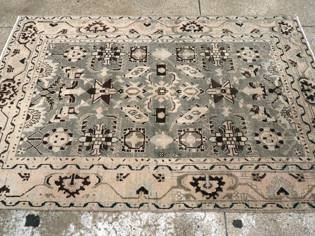 Vintage Persian Malayer Accent Rug, No.26557 - Staging