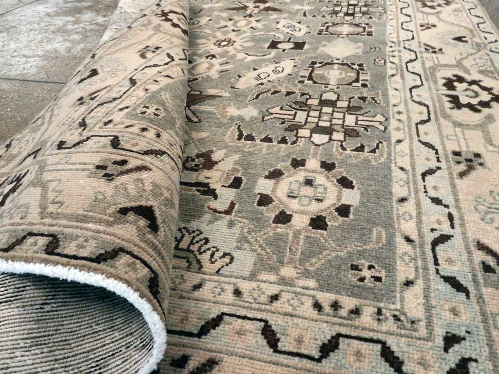 Vintage Persian Malayer Accent Rug, No.26557 - Staging