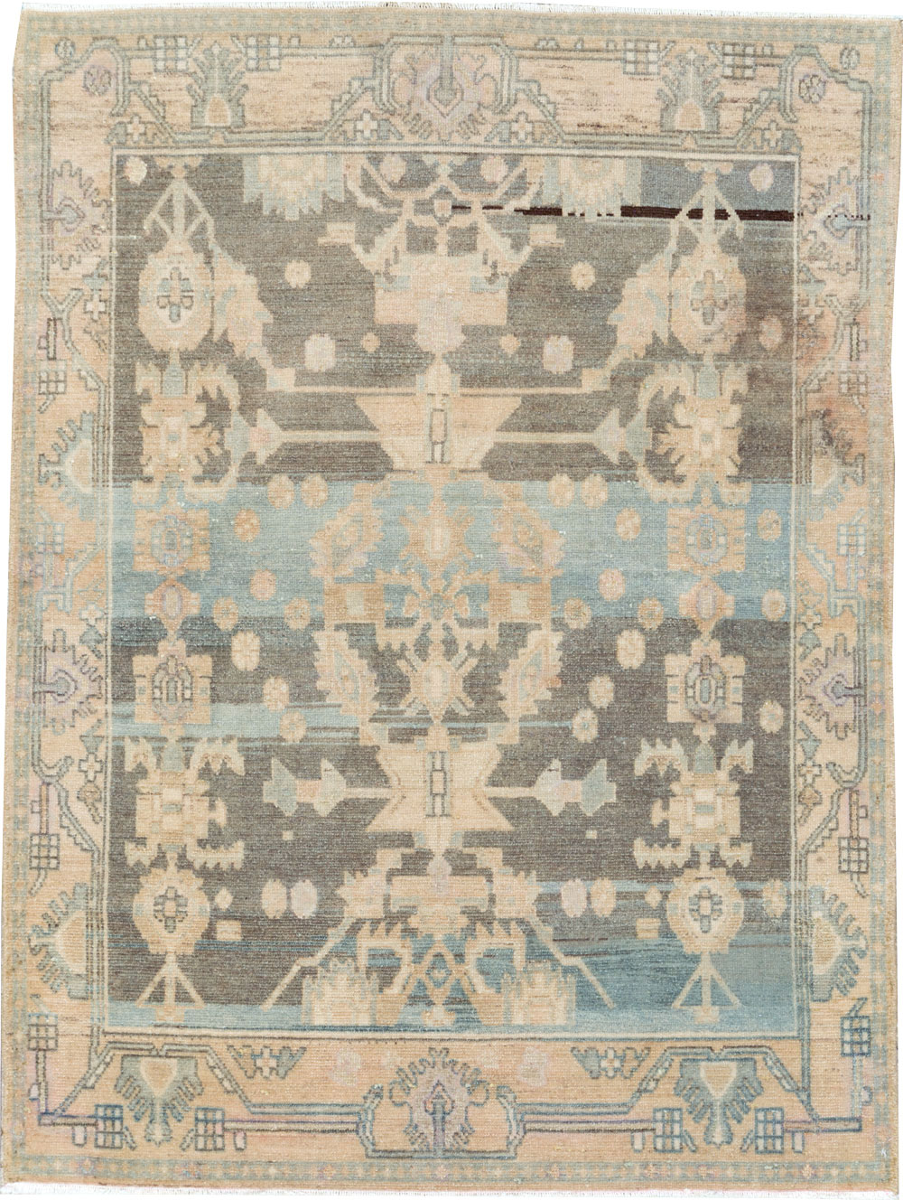 Vintage Persian Malayer Throw Rug, No.26568 - Staging