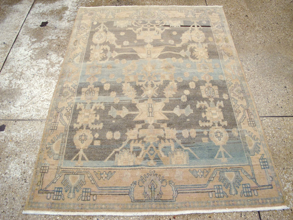 Vintage Persian Malayer Throw Rug, No.26568 - Staging
