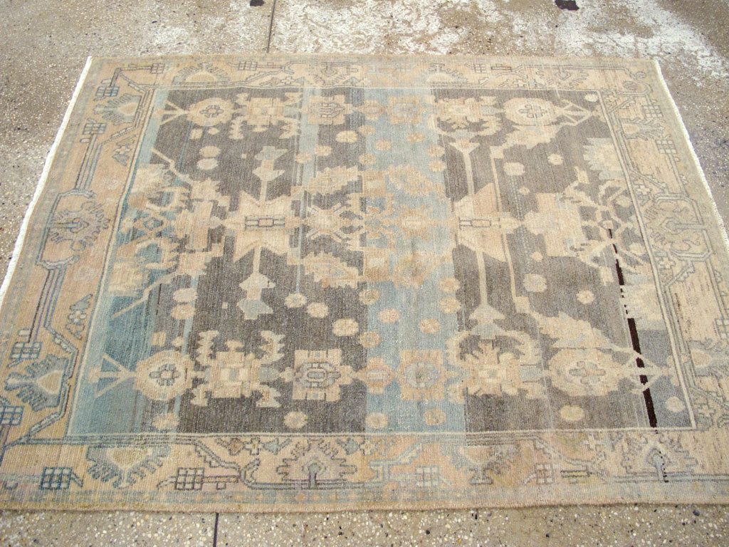 Vintage Persian Malayer Throw Rug, No.26568 - Staging