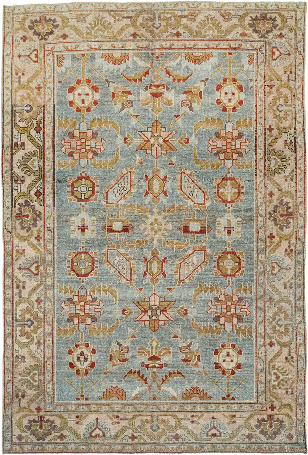 Vintage Persian Malayer Accent Rug, No.26569 - Staging
