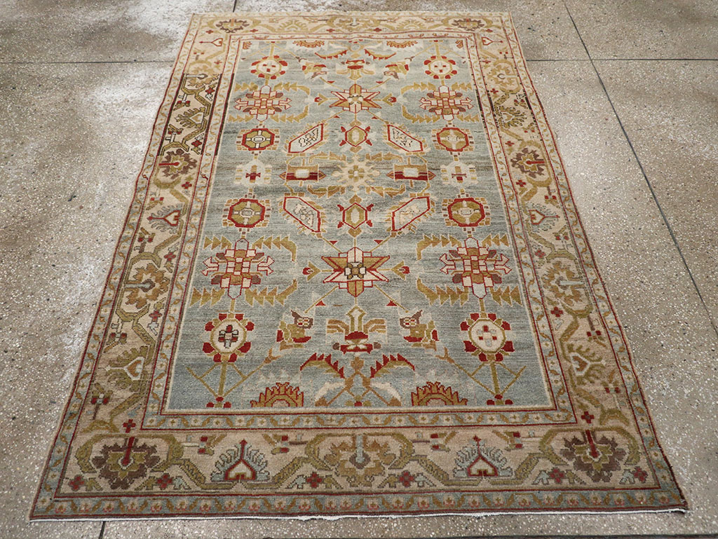 Vintage Persian Malayer Accent Rug, No.26569 - Staging