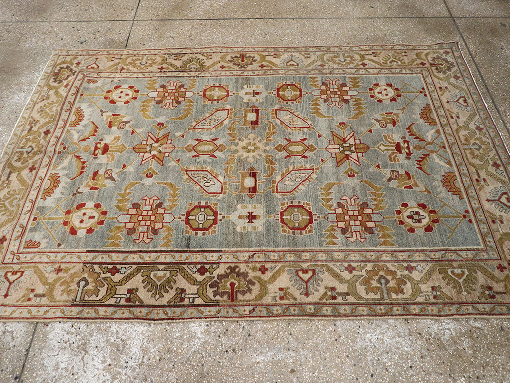 Vintage Persian Malayer Accent Rug, No.26569 - Staging