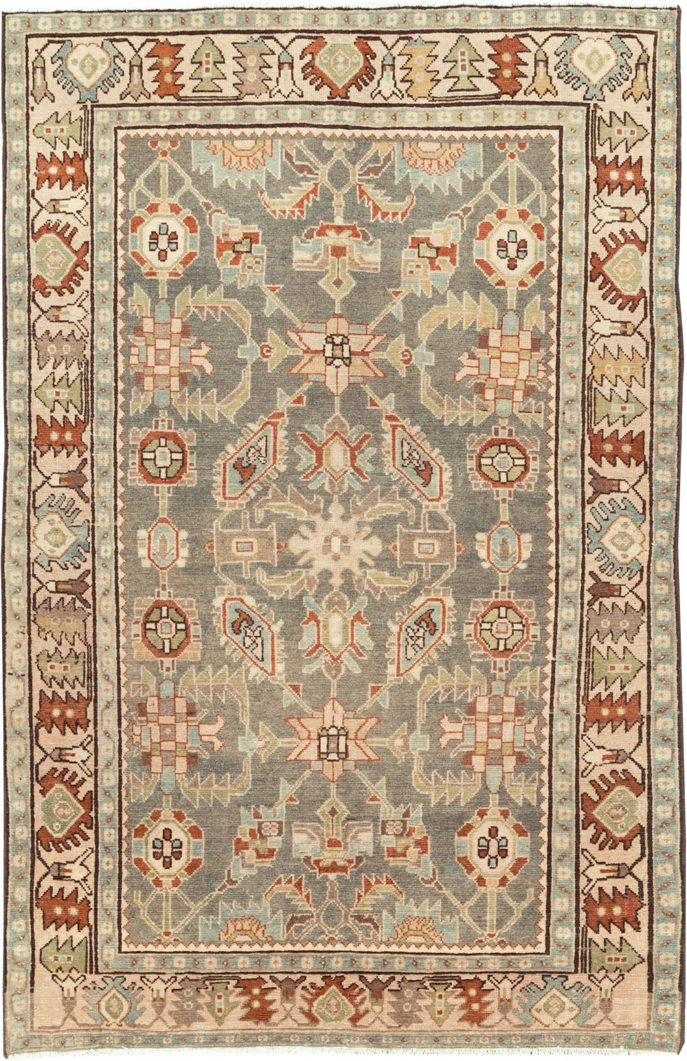 Vintage Persian Malayer Accent Rug, No.26570 - Staging