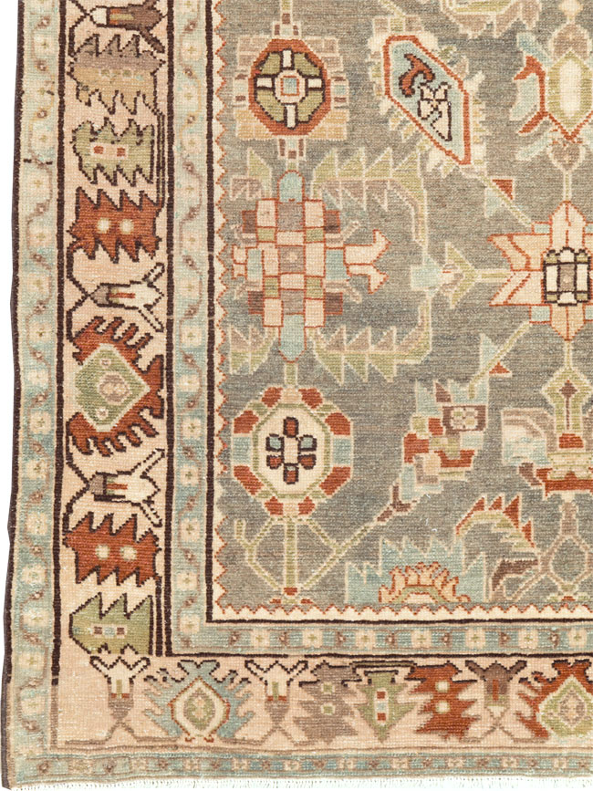 Vintage Persian Malayer Accent Rug, No.26570 - Staging