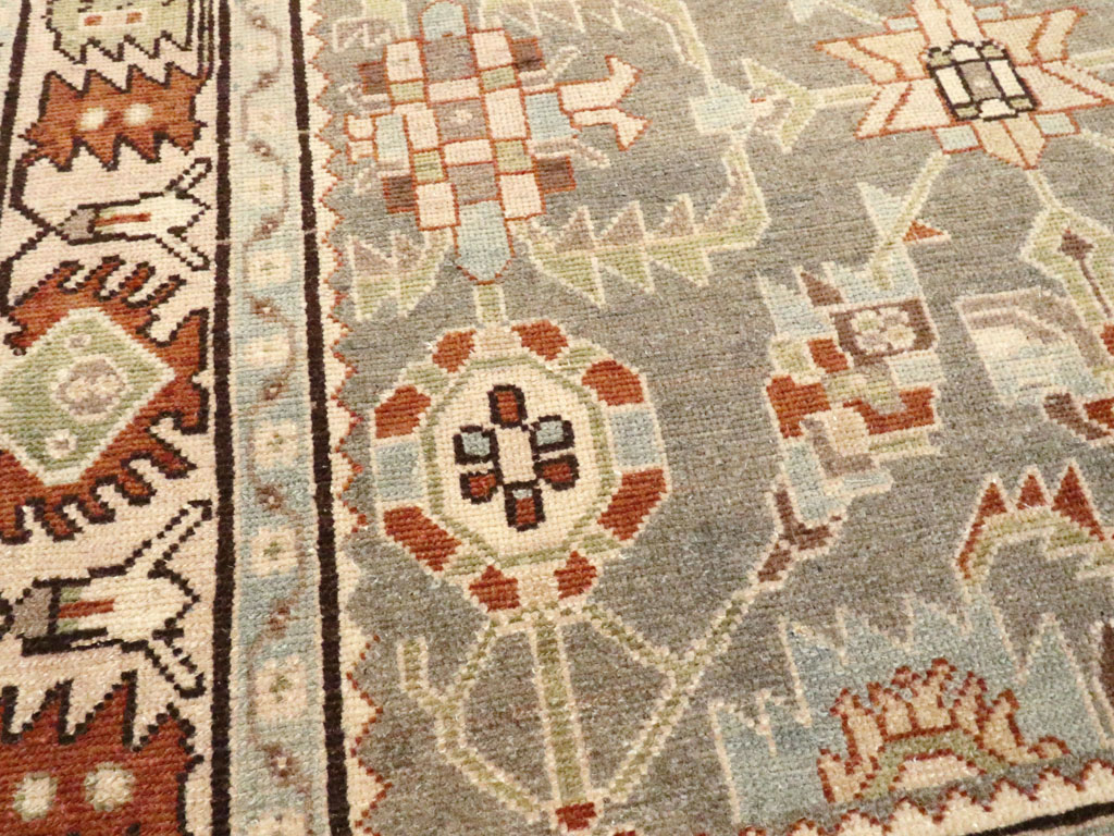 Vintage Persian Malayer Accent Rug, No.26570 - Staging