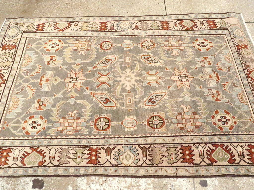 Vintage Persian Malayer Accent Rug, No.26570 - Staging