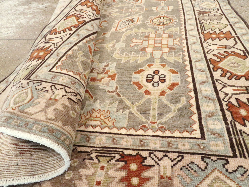 Vintage Persian Malayer Accent Rug, No.26570 - Staging