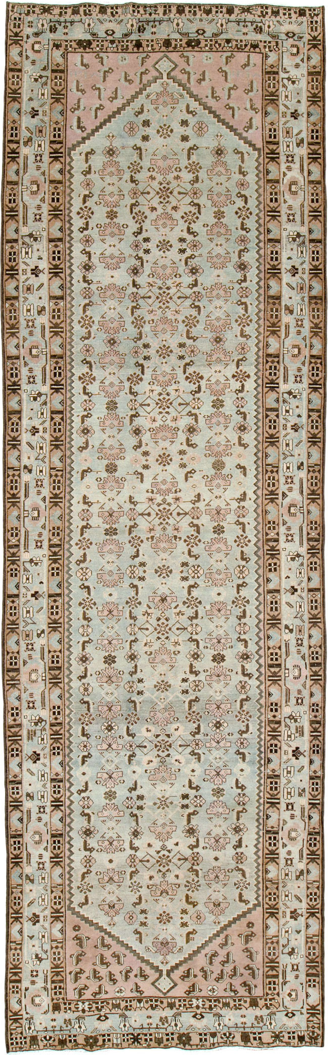 Vintage Persian Malayer Wide Gallery Runner, No.26573 - Staging