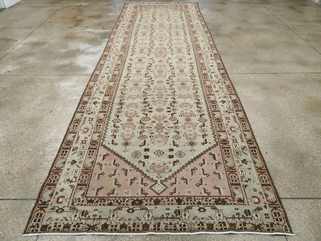 Vintage Persian Malayer Wide Gallery Runner, No.26573 - Staging