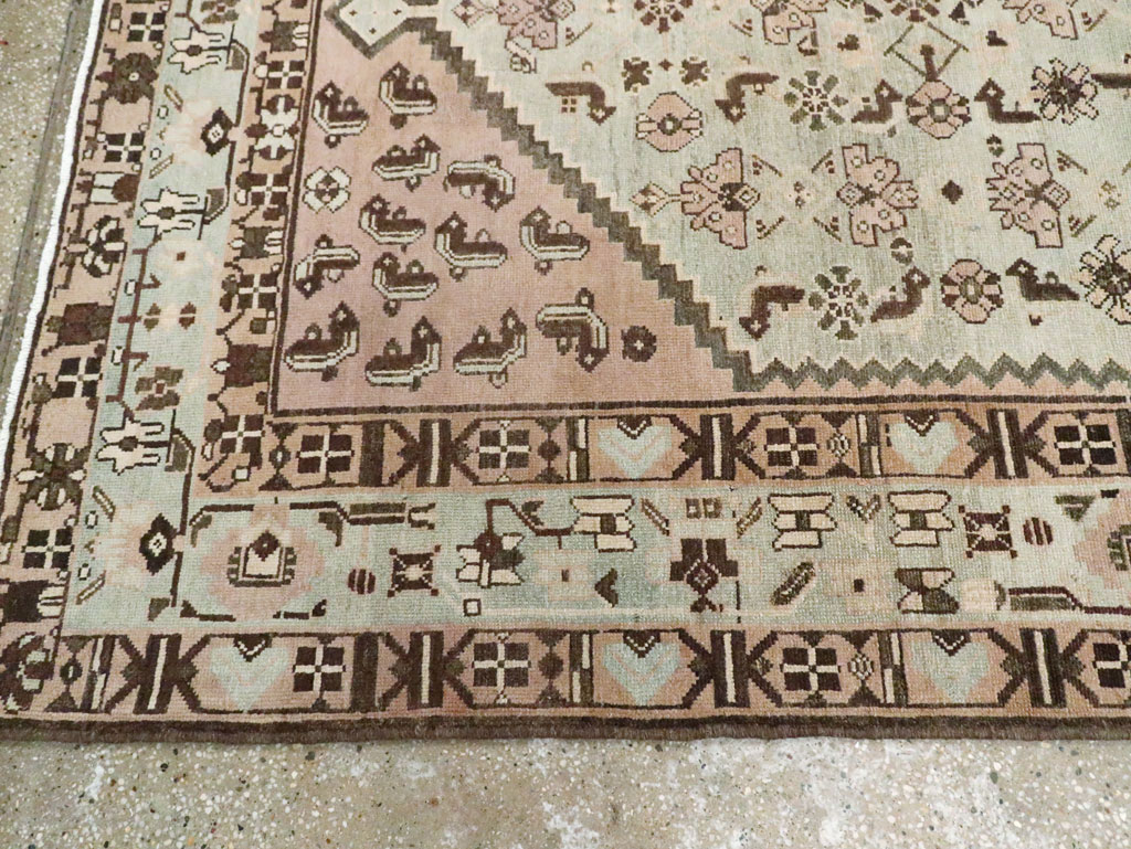 Vintage Persian Malayer Wide Gallery Runner, No.26573 - Staging
