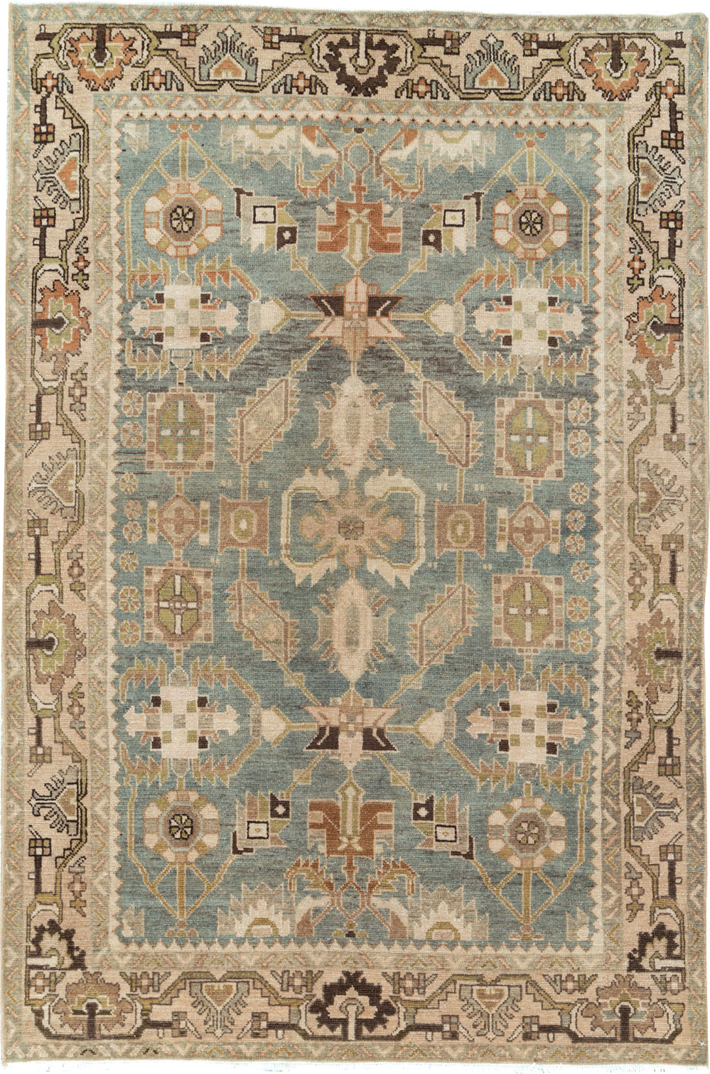 Vintage Persian Malayer Accent Rug, No.26578 - Staging