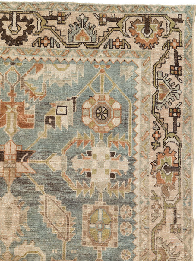 Vintage Persian Malayer Accent Rug, No.26578 - Staging